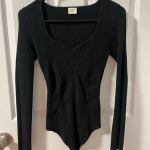 Abercrombie Corset Sweetheart Sweater Bodysuit